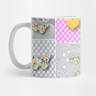 Butterfly Lovers Patchwork Patter Mug